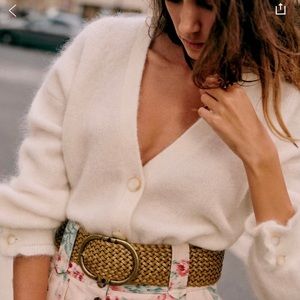 Sézane Mia jumper, color Ecru size Large